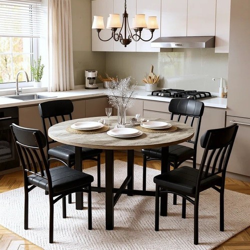 Compact gray dining set - 5,