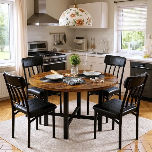 Compact brown dining set - dining,